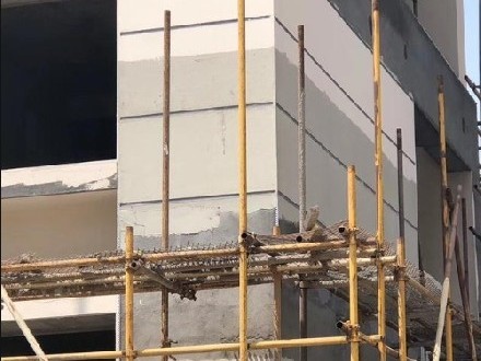 仿石漆工地施工视频